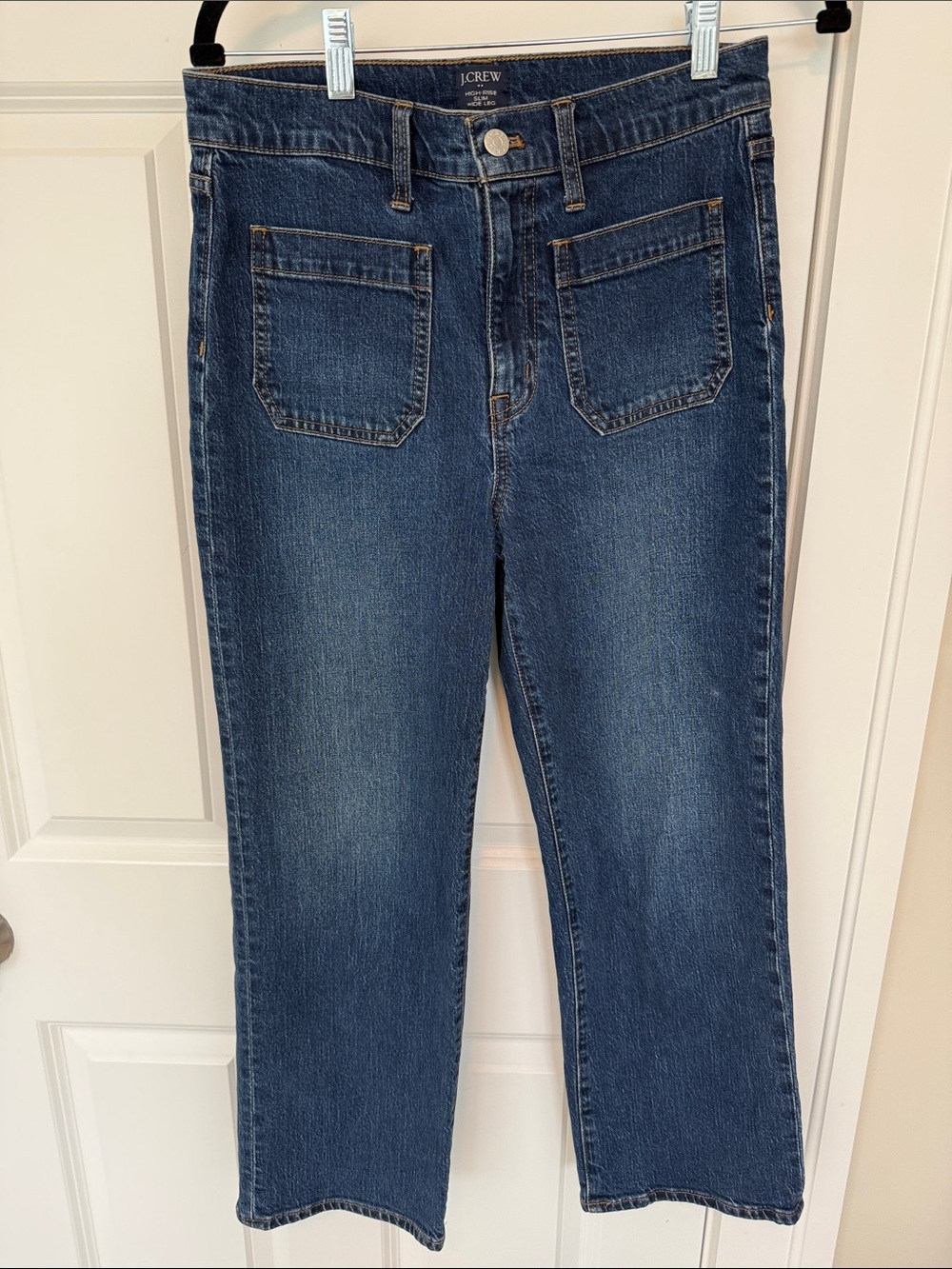 J. Crew Women's Straight-Leg Jeans in Dark Blue Wash